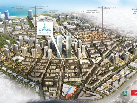 4 otaqlı yeni tikili - Ağ şəhər  - 164.7 m²