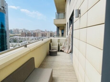 3-room new-build apartment for rent in Port Baku Residence, 114 m², 3 500 AZN/mo, photo 3 / 12