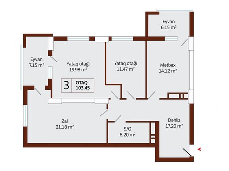 3-комн. новостройка - Наримановский  р. - 103.5 м²
