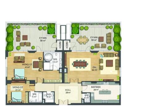 5 otaqlı yeni tikili - Ağ şəhər q. - 324 m²