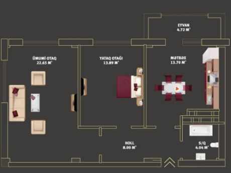 2 otaqlı mənzil, 67 m², Həzi Aslanov: 170 000 ₼ 5