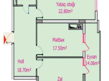 2 otaqlı yeni tikili - Nəriman Nərimanov m. - 103 m²