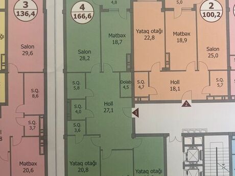 4 otaqlı yeni tikili - Nəriman Nərimanov m. - 166.6 m²