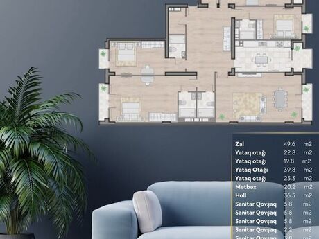 5 otaqlı yeni tikili - Sahil m. - 267.5 m²