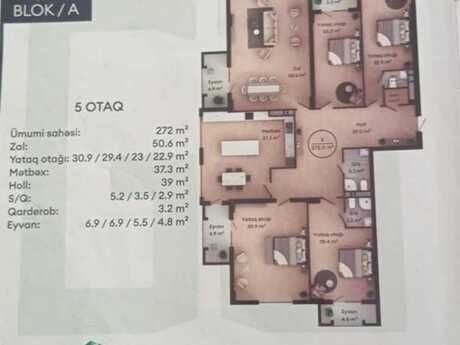 5 otaqlı yeni tikili - Nəsimi r. - 272 m²