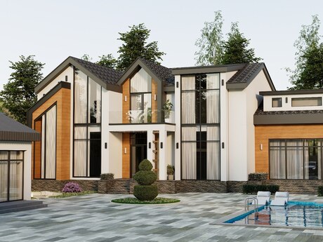 6 otaqlı həyət evi/bağ evi - Mərdəkan q. - 600 m²