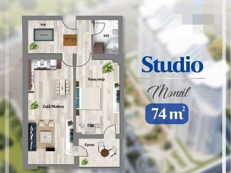 2 otaqlı yeni tikili - Həzi Aslanov m. - 75 m²
