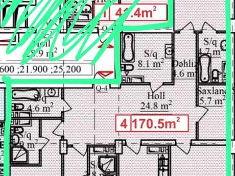 4 otaqlı mənzil, 170 m², Nəsimi: 470 000 ₼ 2
