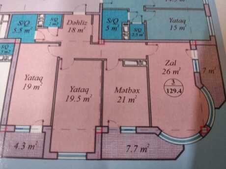 3 otaqlı yeni tikili - Həzi Aslanov m. - 133 m²