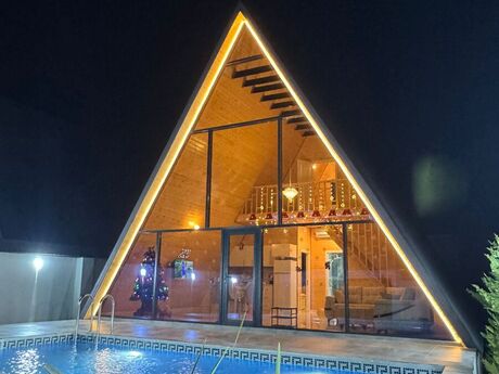 4 otaqlı həyət evi/bağ evi - Qəbələ - 100 m²