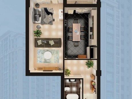 2 otaqlı yeni tikili - Nəsimi r. - 51 m²