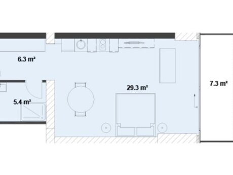 1 otaqlı yeni tikili - Nardaran q. - 57.2 m²