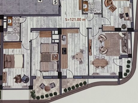 Bakıxanovda 4 otaqlı yeni tikili mənzil satılır, 121 m², 245 000 AZN, şəkil 5 / 6