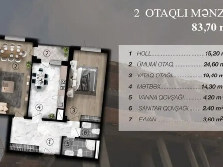 2 otaqlı yeni tikili - 28 May m. - 85 m²