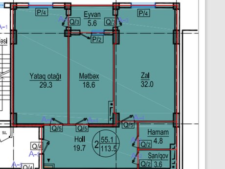 2-room apartment, 114 m², Nəriman Nərimanov: 206 000 ₼ 3