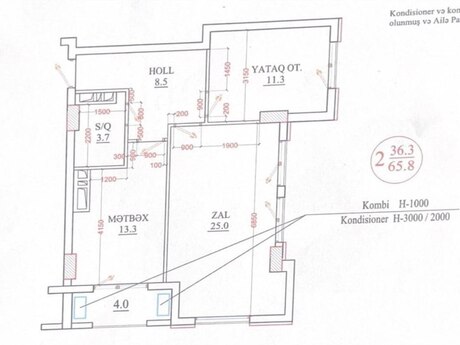 2 otaqlı yeni tikili - Nəriman Nərimanov m. - 65.7 m²