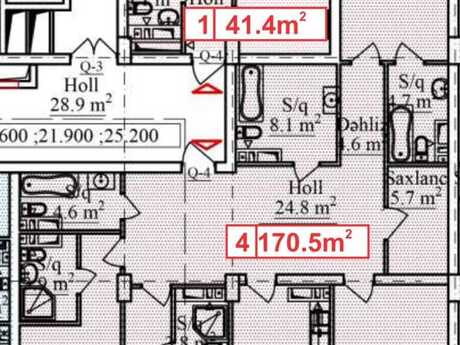 4 otaqlı yeni tikili - Nəsimi r. - 170 m²