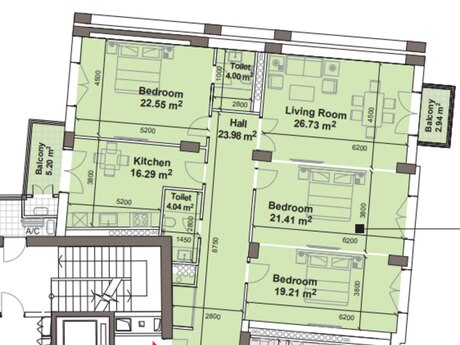 4 otaqlı mənzil, 153 m², Ağ şəhər: 650 000 ₼ 2