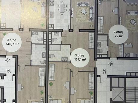 3 otaqlı mənzil, 138 m², Koroğlu Residence: 555 000 ₼ 2