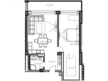 Sea Breezedə 2 otaqlı yeni tikili mənzil satılır, 97,5 m², 257 000 AZN, şəkil 5 / 5