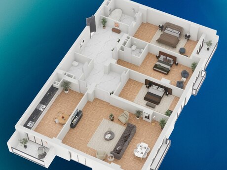 4 otaqlı yeni tikili - 28 May m. - 194.9 m²