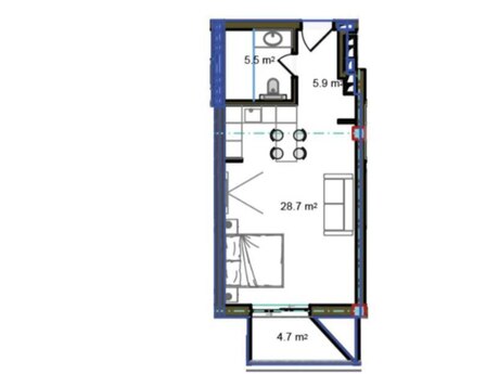 1 otaqlı yeni tikili - Nardaran q. - 54 m²