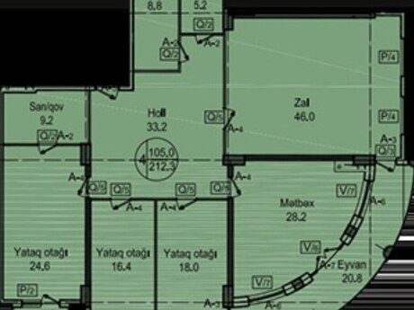 4 otaqlı mənzil, 212 m², Nərimanov: 508 000 ₼ 5
