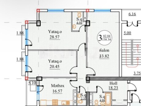 3 otaqlı yeni tikili - 28 May m. - 138.4 m²