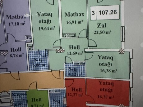 3-комн. новостройка - м. Кара Караев - 108 м²