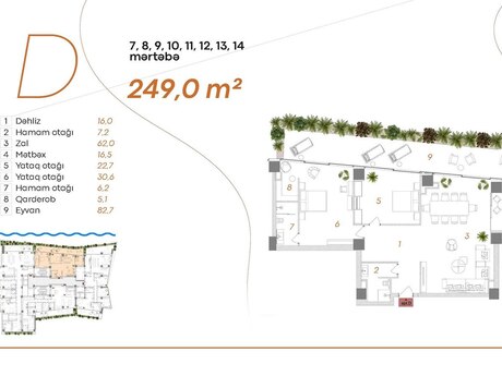 3 otaqlı yeni tikili - Badamdar q. - 249 m²