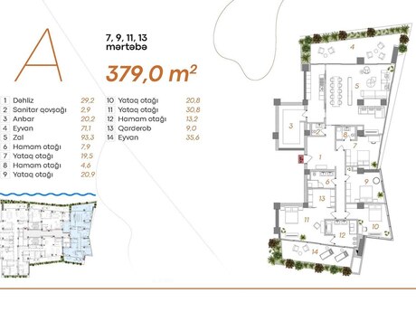 5-комн. новостройка - пос. Баилова - 379 м²