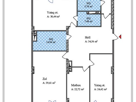 4 otaqlı yeni tikili - 28 May m. - 236 m²