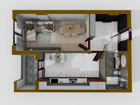 1 otaqlı yeni tikili - Masazır q. - 47.6 m²