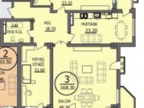 3 otaqlı yeni tikili - 28 May m. - 168.3 m²