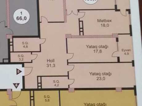 4 otaqlı mənzil, 159 m², 28 May: 515 000 ₼ 2