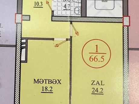 1 otaqlı yeni tikili - Suraxanı r. - 67 m²