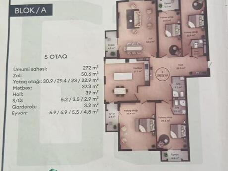 5 otaqlı yeni tikili - Nərimanov r. - 272 m²