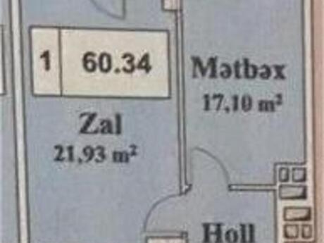 1 otaqlı yeni tikili - Qara Qarayev m. - 60.3 m²