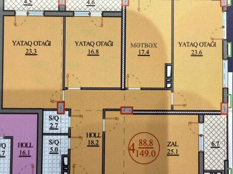 4 otaqlı yeni tikili - Gənclik m. - 149 m²