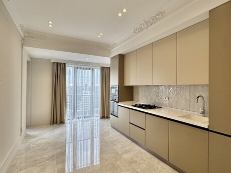 3 otaqlı yeni tikili - Şah İsmayıl Xətai m. - 127 m²