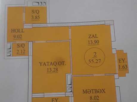 2-комнатная квартира, 55 м², 28 May: 185 000 ₼ 2