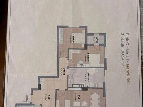 3 otaqlı yeni tikili - Nizami m. - 101 m²