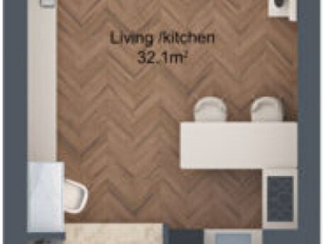 1 otaqlı yeni tikili - Nardaran q. - 53.5 m²