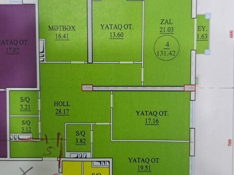 4 otaqlı yeni tikili - Nərimanov r. - 131.5 m²