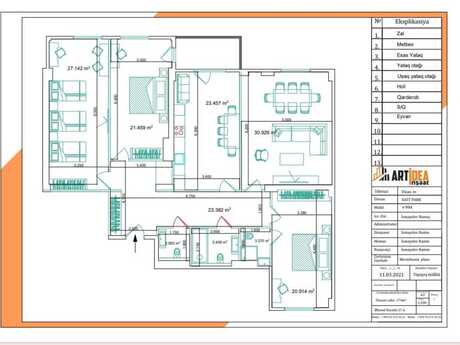 4 otaqlı mənzil, 176 m², Nərimanov: 480 000 ₼ 3