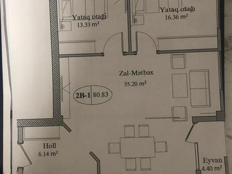 3 otaqlı yeni tikili - 20 Yanvar m. - 81 m²