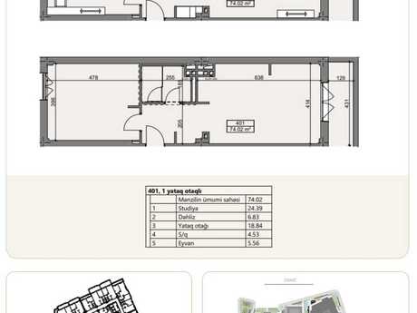 2 otaqlı yeni tikili - Sea Breeze q. - 74.2 m²