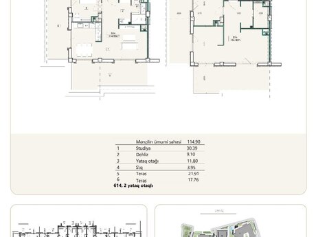 3 otaqlı yeni tikili - Sea Breeze q. - 114.9 m²