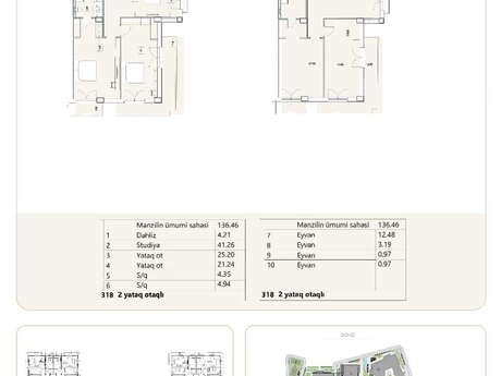 3 otaqlı yeni tikili - Sea Breeze q. - 136.5 m²