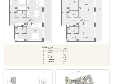 3 otaqlı yeni tikili - Sea Breeze q. - 169.7 m²